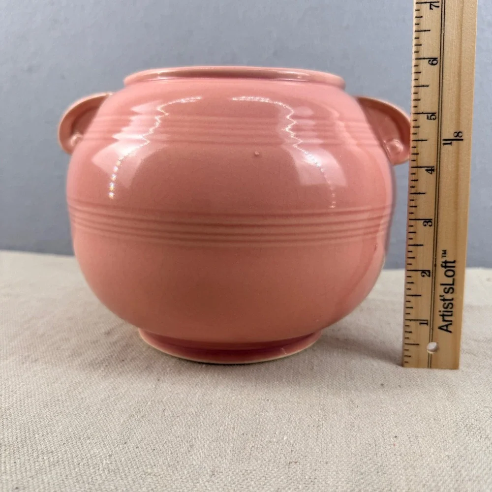 Vintage‎ Sevilla USA Pink Pottery Cookie Jar Base Art Deco Cameron Clay